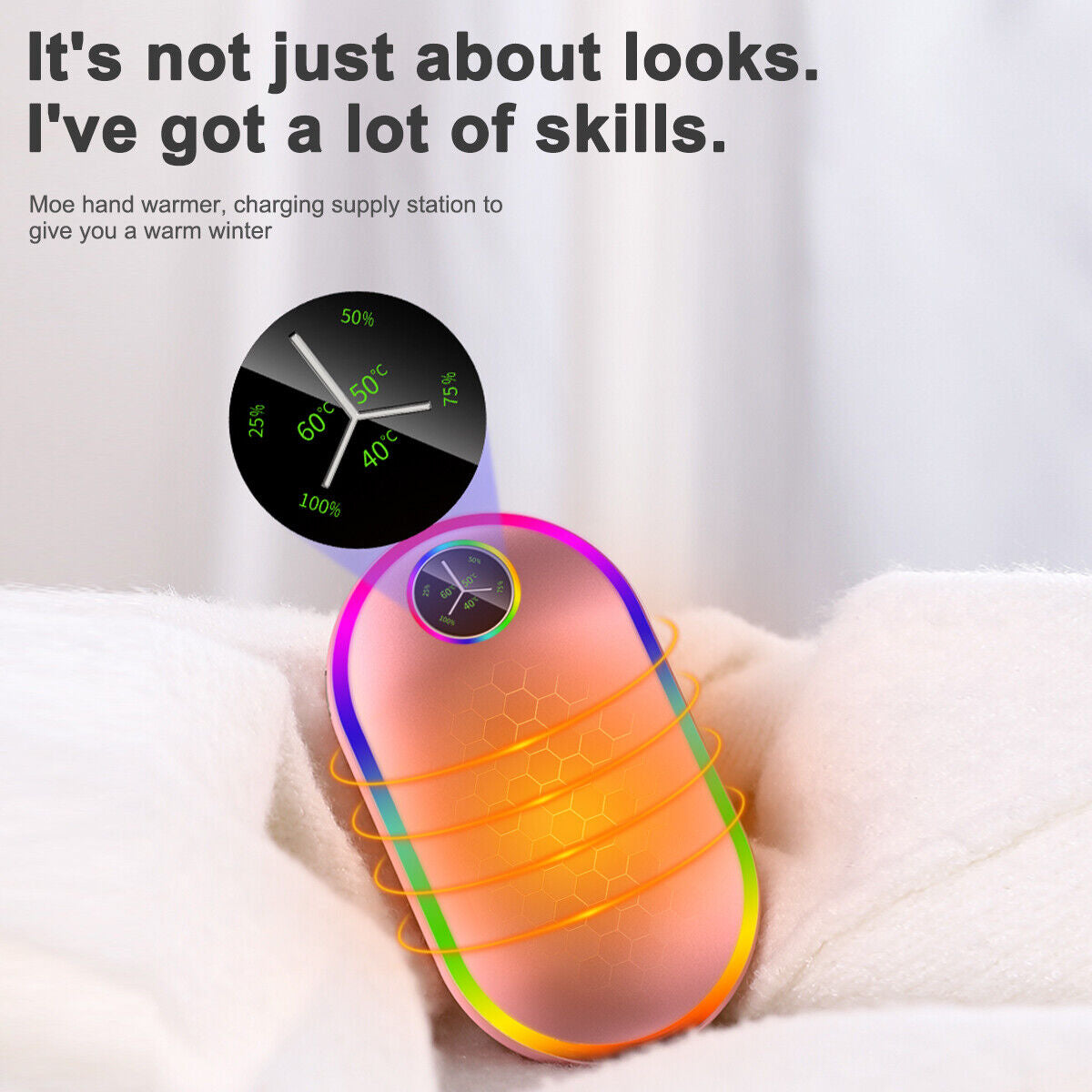 Electric Portable Pocket Heater & Power Bank - MATRIX-LOOP