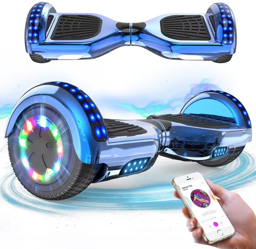 Hoverboards for Kids and Adults 6.5 Inch, Segways with Bluetooth - Speaker - Colorful LED Lights, Hover Board Gift for Kids