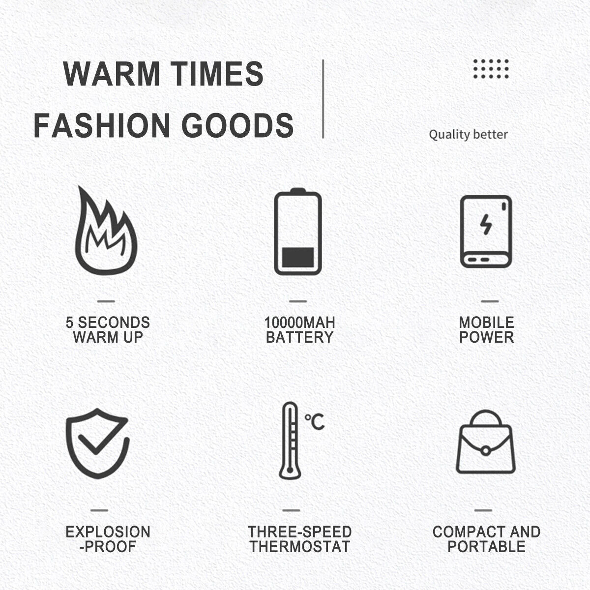 Electric Portable Pocket Heater & Power Bank - MATRIX-LOOP