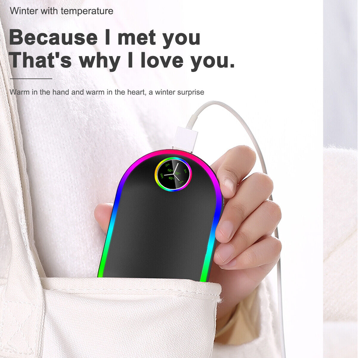 Electric Portable Pocket Heater & Power Bank - MATRIX-LOOP