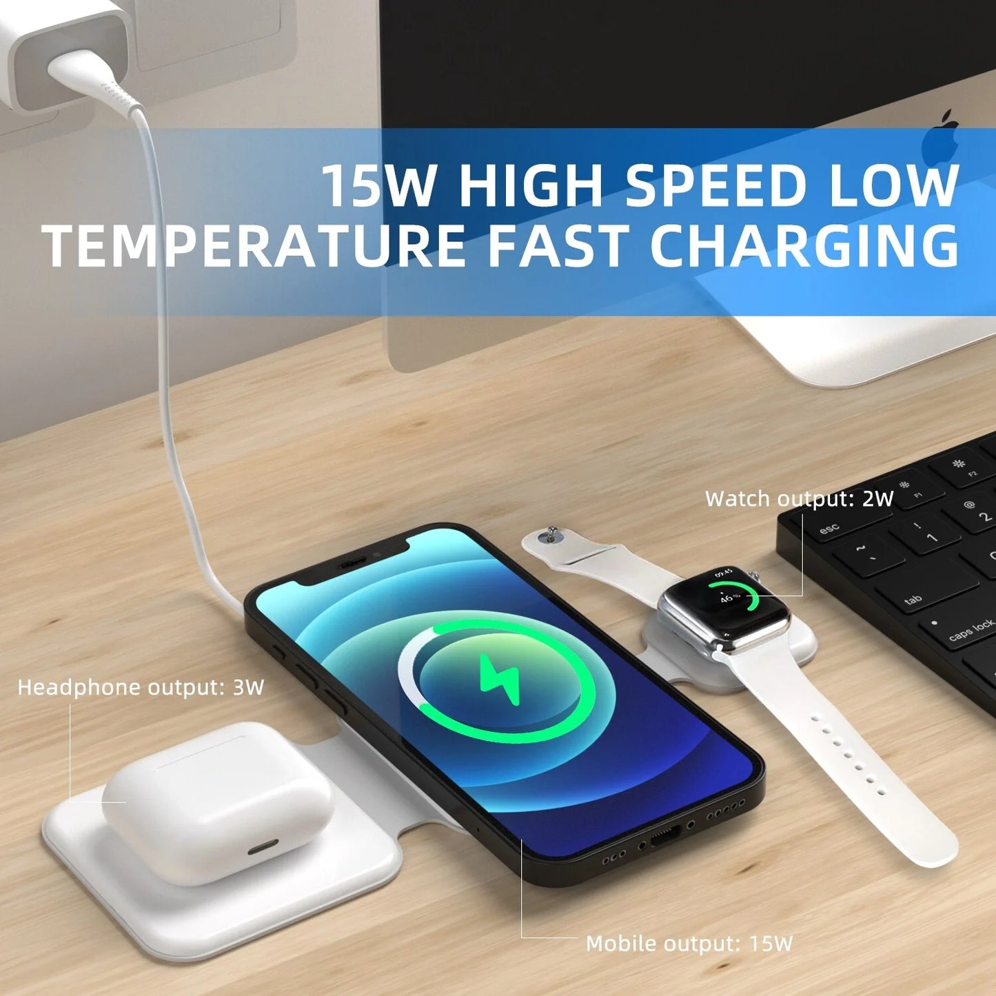 3 in 1 Magnetic Foldable MagSafe Charger - MATRIX-LOOP